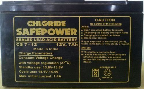 Exide SMF Battery 7AH / 12 Volt Chloride Safe Power