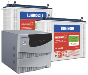 Luminous 2KVA Inverter with 150AH Double Battery