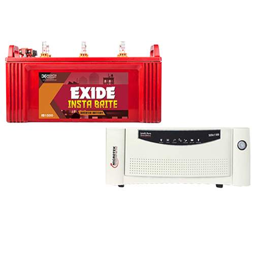 Microtek 1200VA with Exide Instabrite 150AH Combo