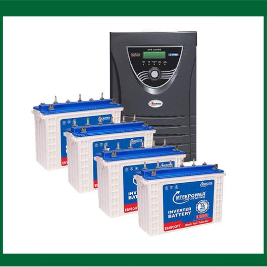 Microtek JUMBO JM SW 4000 Inverter with 4 Battery Combo