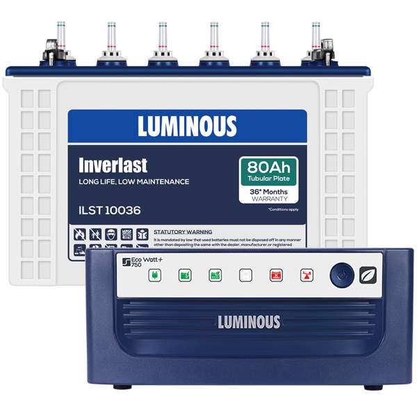 Luminous Inverter Combo 750VA+80AH