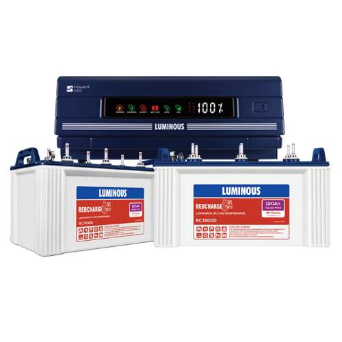 Luminous 2250 Inverter with 120AH Double Battery Combo