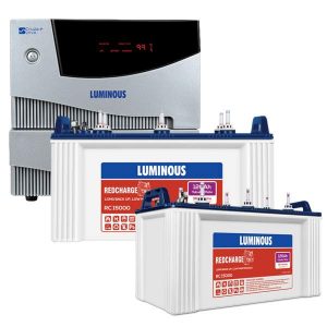Luminous Inverter 2KVA Cruze with RC 15000 120AH Double Battery Combo