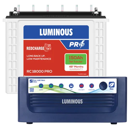 Luminous 1550+150AH Battery Combo