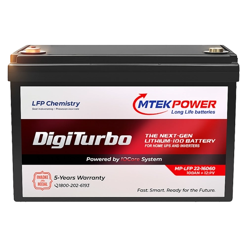 Mtekpower Digiturbo LFP 12-16060 100AH Lithium Battery