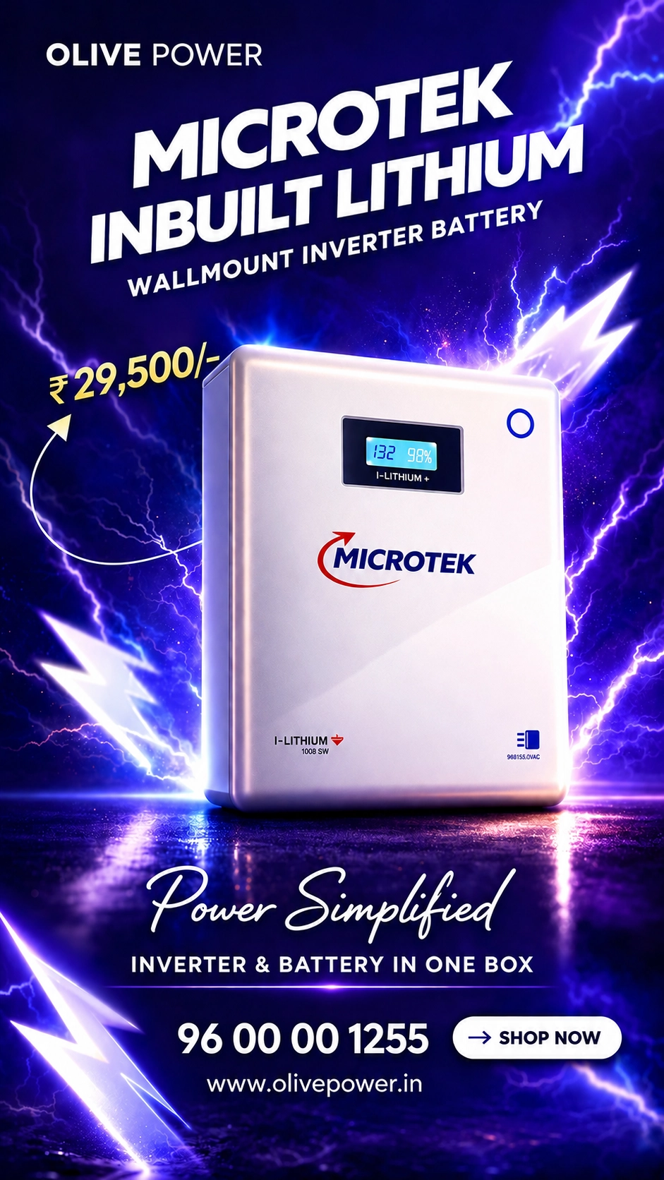 Microtek I Lithium Wallmount Inverter